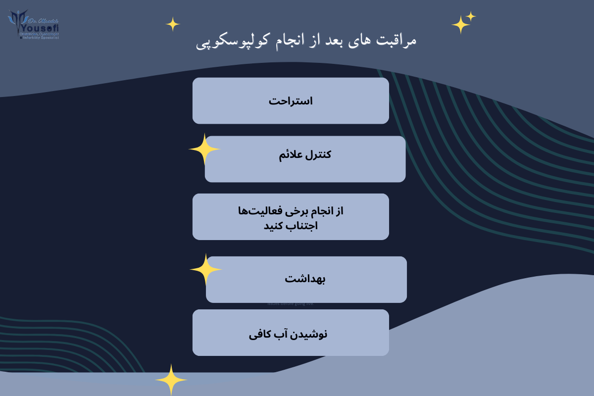 مراقبت‌ های بعد از انجام کولپوسکوپی